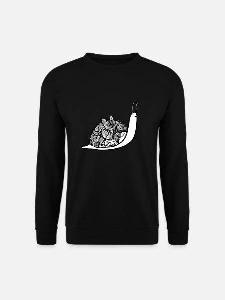 Snail with snail shell - Unisex Sweatshirt - black