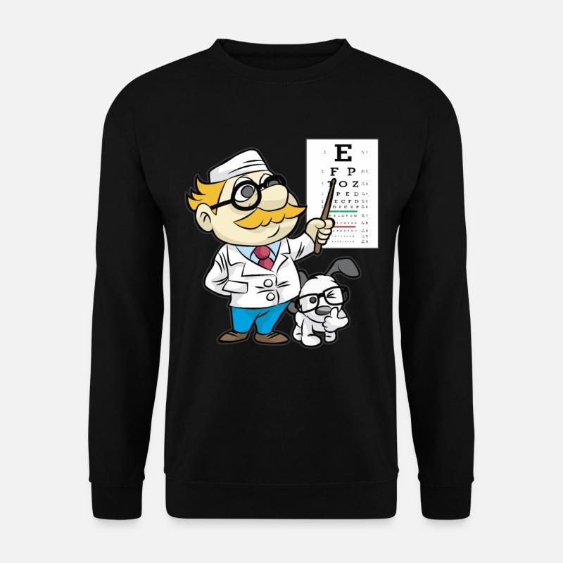 Augenarzt Optiker Blindfisch Brille Arzt Hund - Unisex Pullover - Schwarz