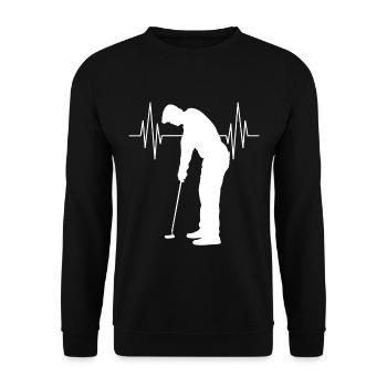 Club de golf golfeur golfeur - Sweat-shirt Unisexe - noir - Devant - Alina (178cm) & Michal (187cm)