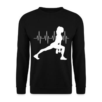 Femme de fitness - Sweat-shirt Unisexe - noir - Devant - Alina (178cm) & Michal (187cm)
