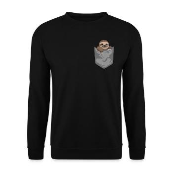 Mocassins paresseux dans un sac cadeau de paresse - Sweat-shirt Unisexe - noir - Devant - Alina (178cm) & Michal (187cm)