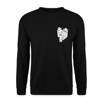 Vache en sac cadeau de femme fermier fermier fermier - Sweat-shirt Unisexe - noir - Devant - Alina (178cm) & Michal (187cm)