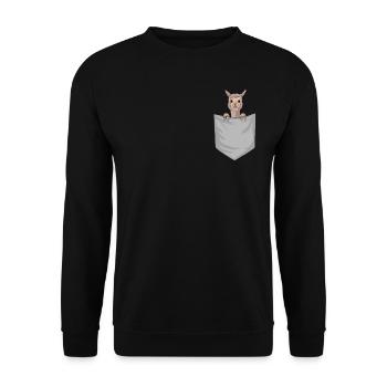 Alpaga dans un sac cadeau d'alpaga - Sweat-shirt Unisexe - noir - Devant - Alina (178cm) & Michal (187cm)