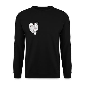 Vache en sac cadeau de femme fermier fermier fermier - Sweat-shirt Unisexe - noir - Devant - Alina (178cm) & Michal (187cm)