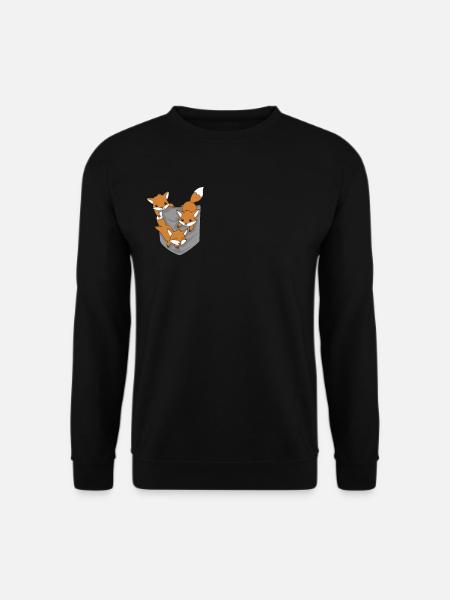 Fox Fennek Red Fox Fox dans un sac cadeau - Sweat-shirt Unisexe - noir