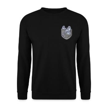 Seerobbe phoque marin lion de mer phoque cadeau - Sweat-shirt Unisexe - noir - Devant - Alina (178cm) & Michal (187cm)