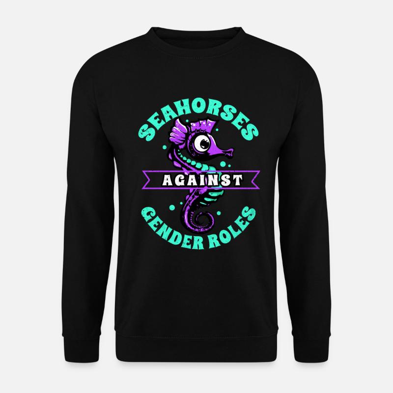 Seepferd - Unisex Pullover - Schwarz