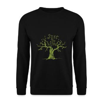 Be friendly - nature - Unisex Sweatshirt - black - Front - Alina (178cm) & Michal (187cm)