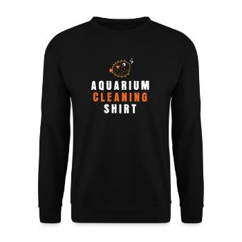 Aquarium Cleaning Shirt Fish Water Pet - Unisex Sweatshirt - black - Front - Alina (178cm) & Michal (187cm)