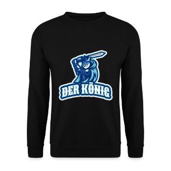 King - the real (wonderful gift) - Unisex Sweatshirt - black - Front - Alina (178cm) & Michal (187cm)