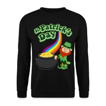 St. Patrick's Day - Unisex Sweatshirt - black - Front - Alina (178cm) & Michal (187cm)