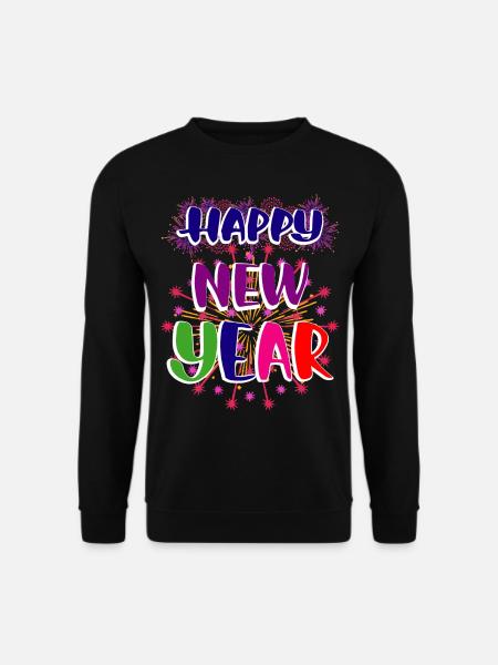 Neujahr Happy New year - Unisex Pullover - Schwarz