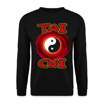 Tai chi - Unisex Sweatshirt - black - Front - Alina (178cm) & Michal (187cm)