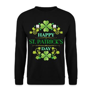 St. Patrick's Day - Unisex Sweatshirt - black - Front - Alina (178cm) & Michal (187cm)