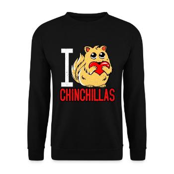 Chinchilla - Unisex Pullover - Schwarz - Vorne - Alina (178cm) & Michal (187cm)