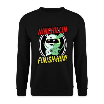 Chinchilla - Sweat-shirt Unisexe - noir - Devant - Alina (178cm) & Michal (187cm)