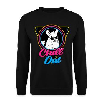 Chinchilla - Unisex Pullover - Schwarz - Vorne - Alina (178cm) & Michal (187cm)