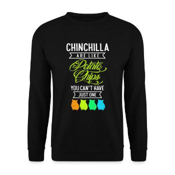 Chinchilla - Unisex Pullover - Schwarz - Vorne - Alina (178cm) & Michal (187cm)