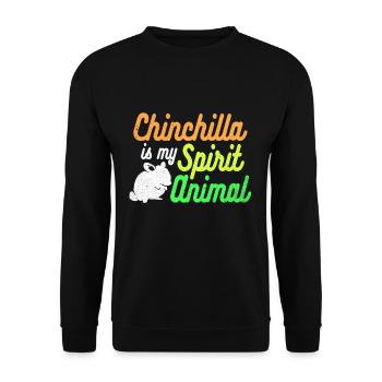 Chinchilla - Unisex Pullover - Schwarz - Vorne - Alina (178cm) & Michal (187cm)