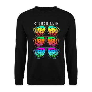 Chinchilla - Unisex Pullover - Schwarz - Vorne - Alina (178cm) & Michal (187cm)