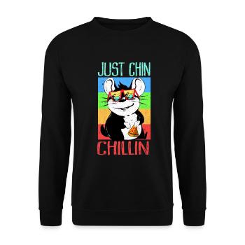 Chinchilla - Unisex Pullover - Schwarz - Vorne - Alina (178cm) & Michal (187cm)