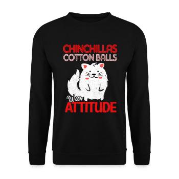 Chinchilla - Sweat-shirt Unisexe - noir - Devant - Alina (178cm) & Michal (187cm)