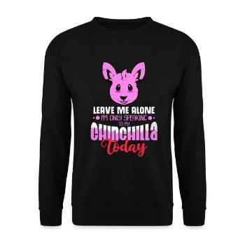 Chinchilla Geschenk Südamerika Nagetier Haustier - Unisex Pullover - Schwarz - Vorne - Alina (178cm) & Michal (187cm)