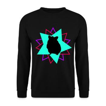 Chinchilla Gift South America Rodent Pet - Unisex Sweatshirt - black - Front - Alina (178cm) & Michal (187cm)