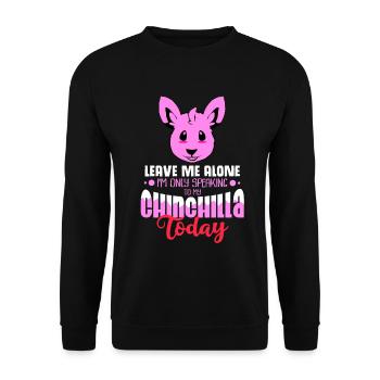 Chinchilla Gift South America Rodent Pet - Unisex Sweatshirt - black - Front - Alina (178cm) & Michal (187cm)