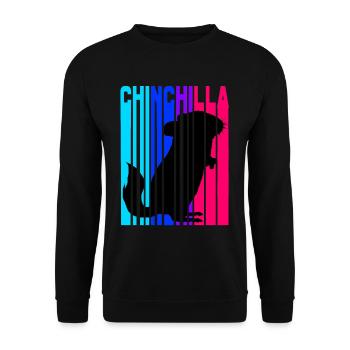 Chinchilla Geschenk Südamerika Nagetier Haustier - Unisex Pullover - Schwarz - Vorne - Alina (178cm) & Michal (187cm)