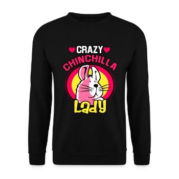 Chinchilla Geschenk Südamerika Nagetier Haustier - Unisex Pullover - Schwarz - Vorne - Alina (178cm) & Michal (187cm)