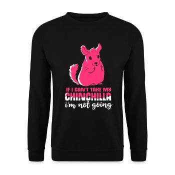 Chinchilla Geschenk Südamerika Nagetier Haustier - Unisex Pullover - Schwarz - Vorne - Alina (178cm) & Michal (187cm)