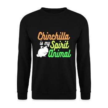 Chinchilla Geschenk Südamerika Nagetier Haustier - Unisex Pullover - Schwarz - Vorne - Alina (178cm) & Michal (187cm)
