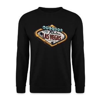 Las Vegas - Unisex Sweatshirt - black - Front - Alina (178cm) & Michal (187cm)