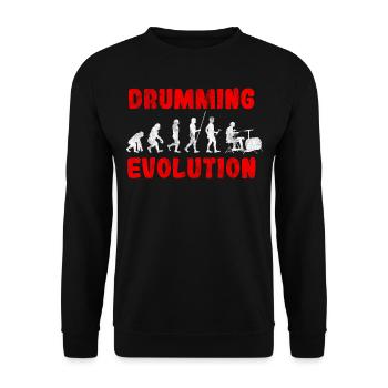 Schlagzeuger Evolution - Unisex Pullover - Schwarz - Vorne - Alina (178cm) & Michal (187cm)