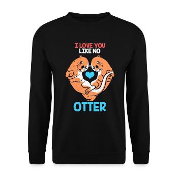 Otter - Unisex Pullover - Schwarz - Vorne - Alina (178cm) & Michal (187cm)