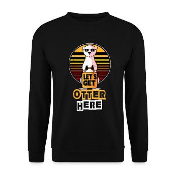 Otter - Unisex Pullover - Schwarz - Vorne - Alina (178cm) & Michal (187cm)