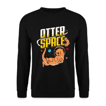 Otter - Unisex Pullover - Schwarz - Vorne - Alina (178cm) & Michal (187cm)
