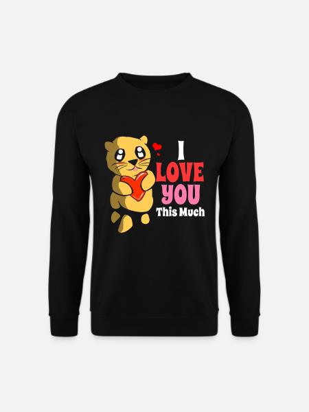 Otter Frettchen Marder Wasser Seeotter Biber Süß - Unisex Pullover - Schwarz