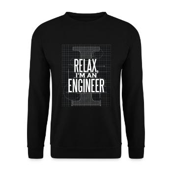 Je suis ingénieur - ingénieur cadeau - Sweat-shirt Unisexe - noir - Devant - Alina (178cm) & Michal (187cm)