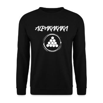Alpaca Alpaca Lama - Unisex Sweatshirt - black - Front - Alina (178cm) & Michal (187cm)