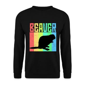 Biber - Sweat-shirt Unisexe - noir - Devant - Alina (178cm) & Michal (187cm)