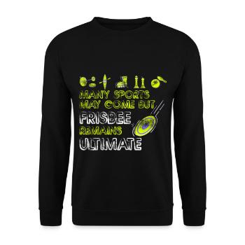 Frisbee - Unisex Sweatshirt - black - Front - Alina (178cm) & Michal (187cm)