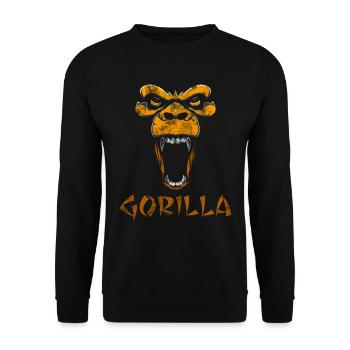 Gorille de singe - Sweat-shirt Unisexe - noir - Devant - Alina (178cm) & Michal (187cm)
