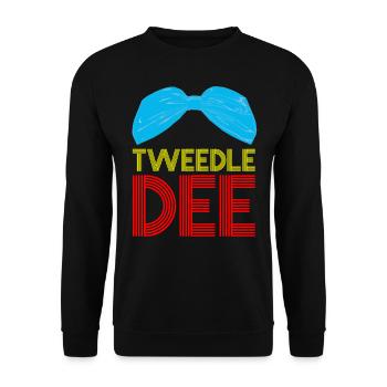 Tweedle Dee et Tweedle Dum Chemises partenaires - Sweat-shirt Unisexe - noir - Devant - Alina (178cm) & Michal (187cm)