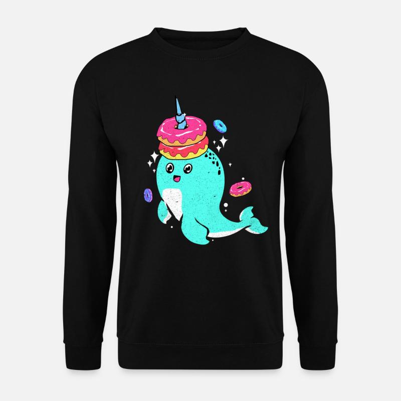 Narwal - Unisex Pullover - Schwarz