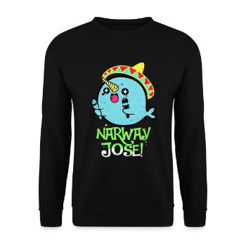 Narwal - Unisex Pullover - Schwarz - Vorne - Alina (178cm) & Michal (187cm)