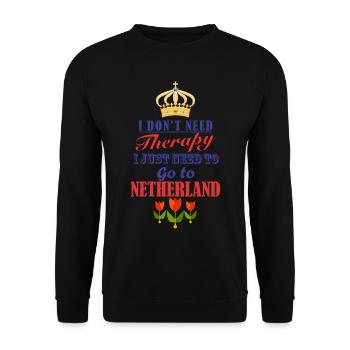 Netherlands - Unisex Sweatshirt - black - Front - Alina (178cm) & Michal (187cm)