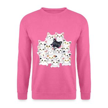 Cats in the pile - Unisex Sweatshirt - pink - Front