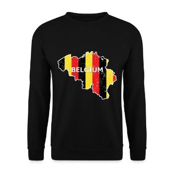 Belgien - Unisex Pullover - Schwarz - Vorne - Alina (178cm) & Michal (187cm)